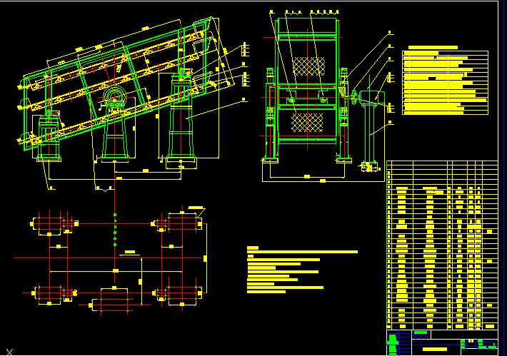 圆振动筛CAD图纸 圆振动筛CAD图纸